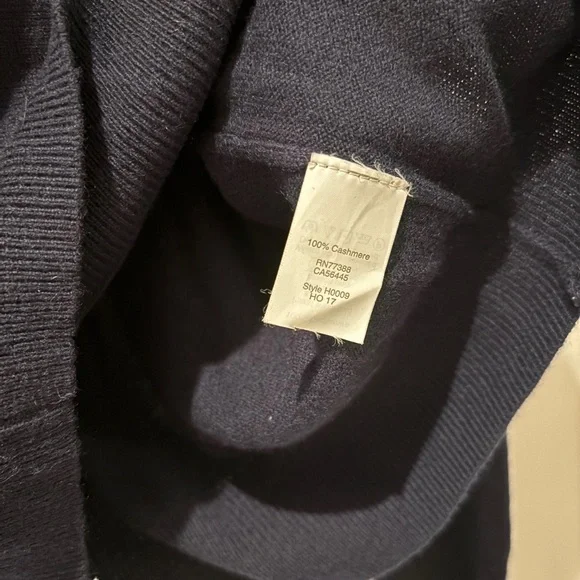 J.Crew Men’s Navy 100% Cashmere Sweater Large - Picture 4 of 5